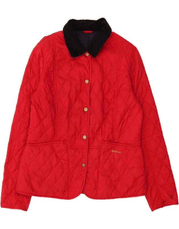 Effortless Chic for Women BARBOUR Womens Quilted Jacket UK 12 Medium Red