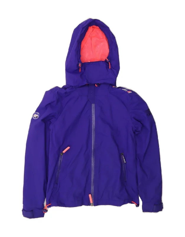 Affordable Women's Clothing Online SUPERDRY Womens Graphic Hooded Rain Jacket UK 6 XS Purple Nylon Affordable Women's Clothing Online SUPERDRY Womens Graphic Hooded Rain Jacket UK 6 XS Purple Nylon