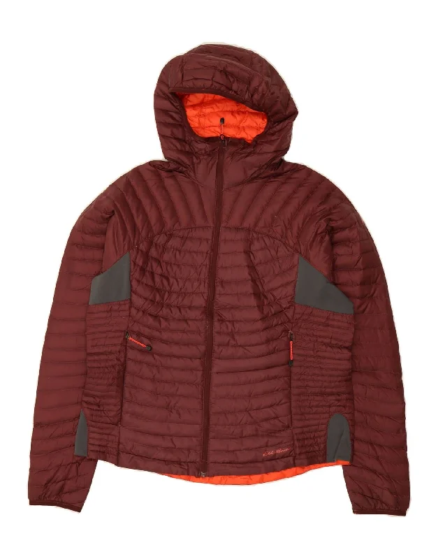 Women's Holiday Attire EDDIE BAUER Womens Hooded Padded Jacket UK 18 XL Burgundy Colourblock Women's Holiday Attire EDDIE BAUER Womens Hooded Padded Jacket UK 18 XL Burgundy Colourblock