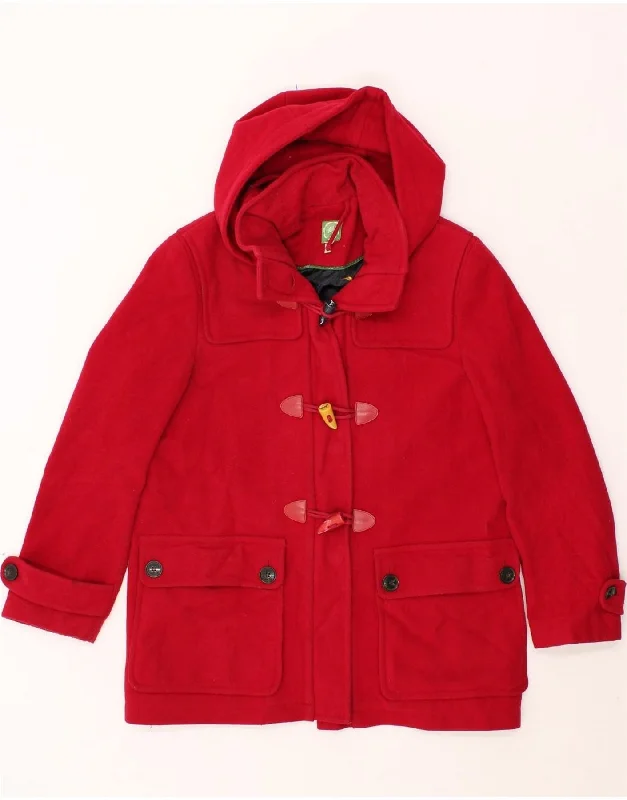 Outfits For Girls JOULES Womens Hooded Duffle Jacket UK 16 Large Red Polyamide