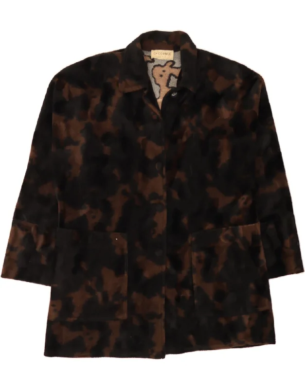 Women's Seasonal Clothes CHICO MOD PARIS Womens Fleece Overcoat UK 22 3XL Black Camouflage Women's Seasonal Clothes CHICO MOD PARIS Womens Fleece Overcoat UK 22 3XL Black Camouflage