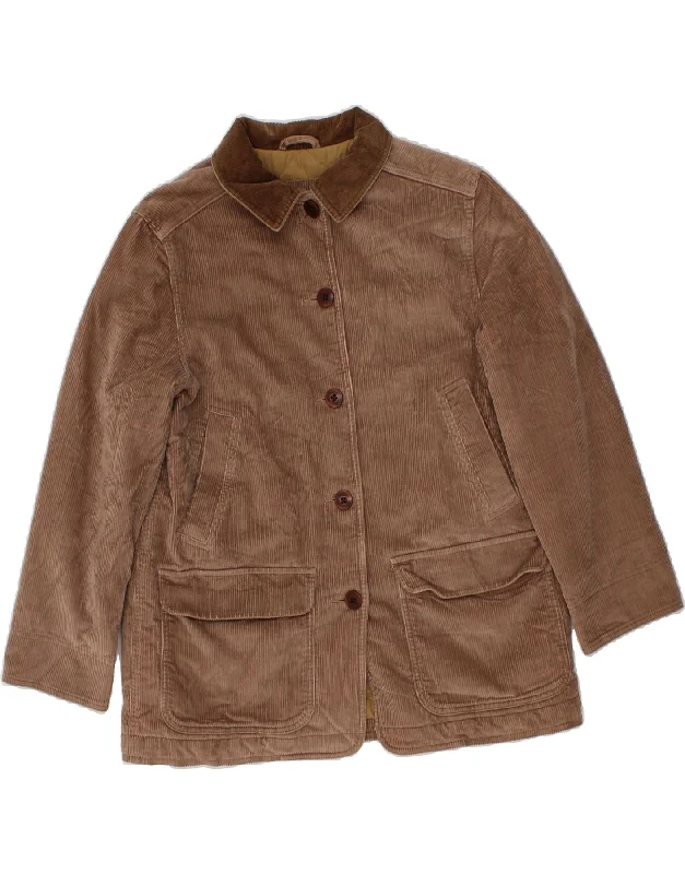 Chic Clothes For Women L.L.BEAN Womens Corduroy Jacket UK 14 Medium Brown Cotton
