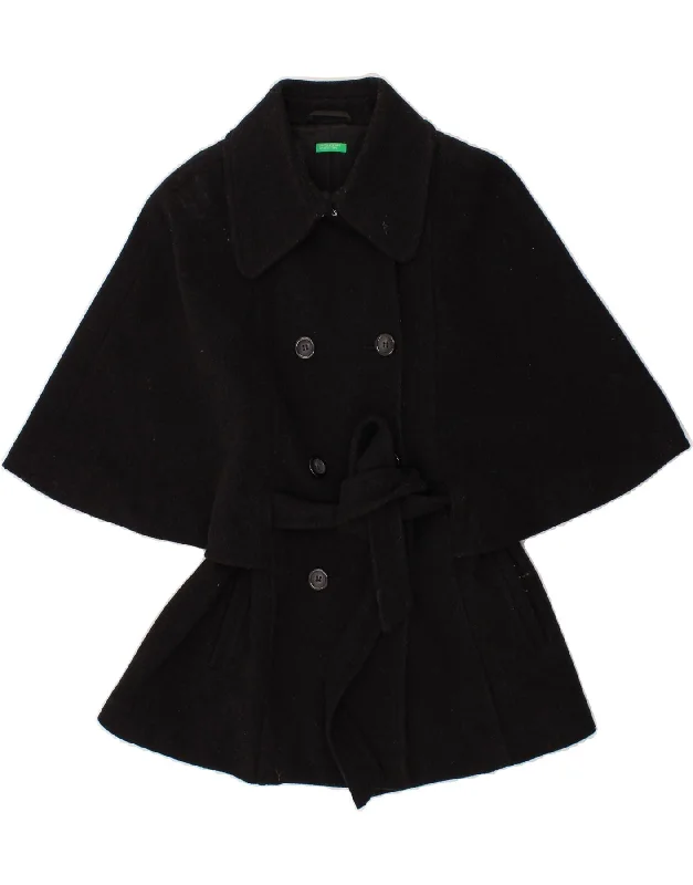 Comfortable Women's Outfits BENETTON Womens Batwing Pea Coat IT 42 Medium Black Viscose Comfortable Women's Outfits BENETTON Womens Batwing Pea Coat IT 42 Medium Black Viscose