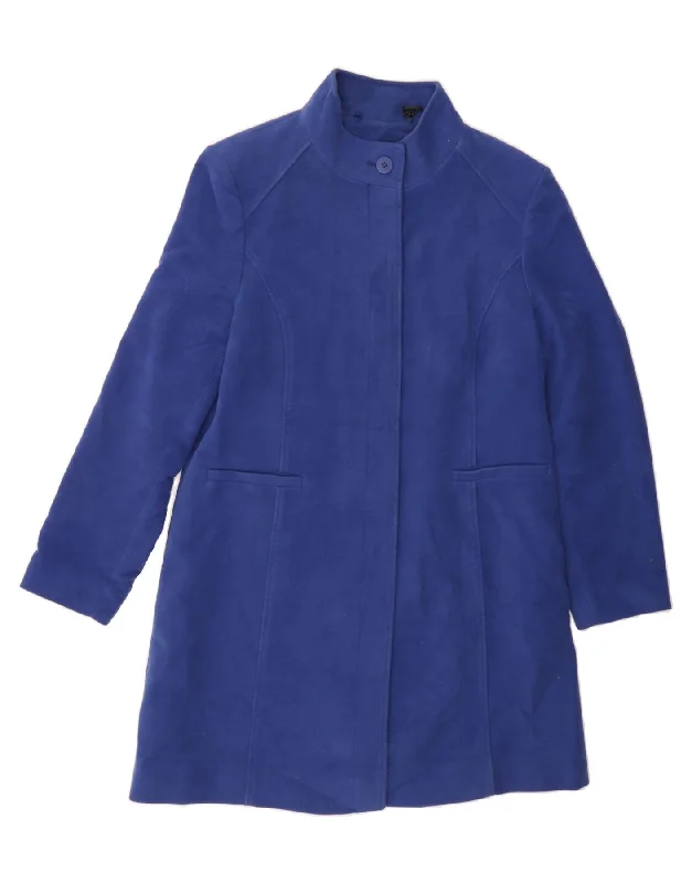 Holiday Special Offers LAURA ASHLEY Womens Overcoat UK 16 Large Blue Cotton