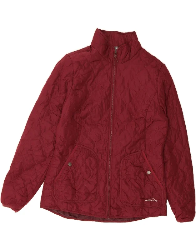 Women's Holiday Attire EDDIE BAUER Womens Quilted Jacket UK 16 Large Red Polyester