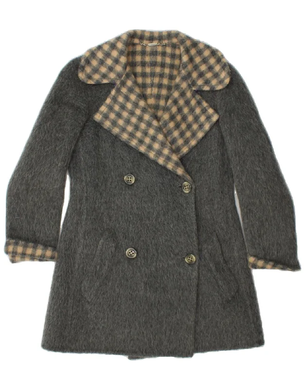 Women's Evening Clothing VINTAGE Womens Double Breasted Coat UK 12 Medium Grey
