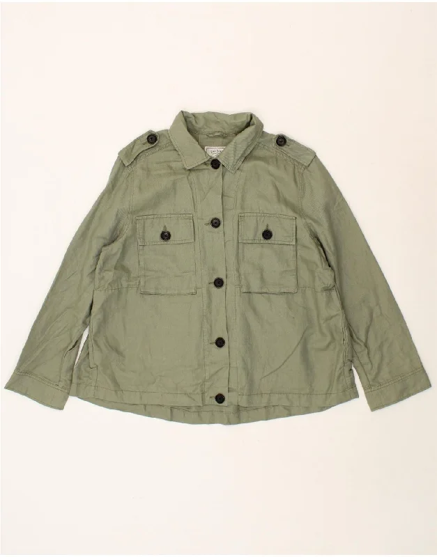 Modern Women's Apparel FAT FACE Womens Loose Fit Military Jacket UK 12 Medium Khaki Linen Modern Women's Apparel FAT FACE Womens Loose Fit Military Jacket UK 12 Medium Khaki Linen