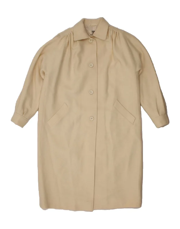 Affordable Luxury Women's Apparel VALENTINO Womens Overcoat IT 38 XS Off White Wool