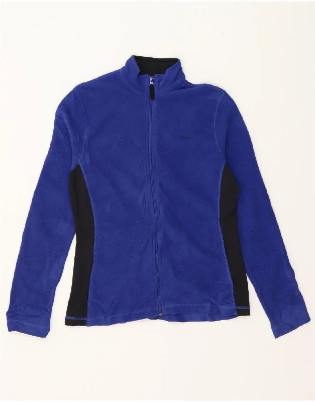 Easygoing Women's Style REEBOK Womens Fleece Jacket UK 12 Medium Blue Colourblock Polyester Easygoing Women's Style REEBOK Womens Fleece Jacket UK 12 Medium Blue Colourblock Polyester
