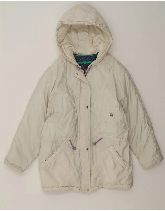 Fashionable Women's Clothes MASH Womens Hooded Windbreaker Jacket UK 18 XL White Cotton Fashionable Women's Clothes MASH Womens Hooded Windbreaker Jacket UK 18 XL White Cotton