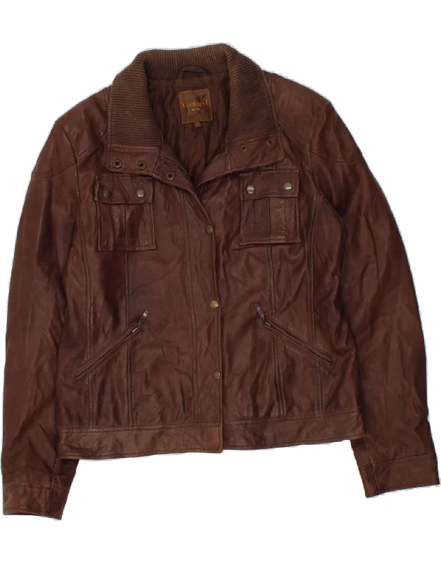Women's Urban Clothing CONBIPEL Womens Leather Jacket IT 48 XL Brown Leather