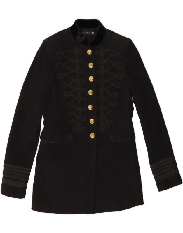 Women's Romantic Outfit ZARA Womens 7 button Blazer Jacket UK 6 XS Black