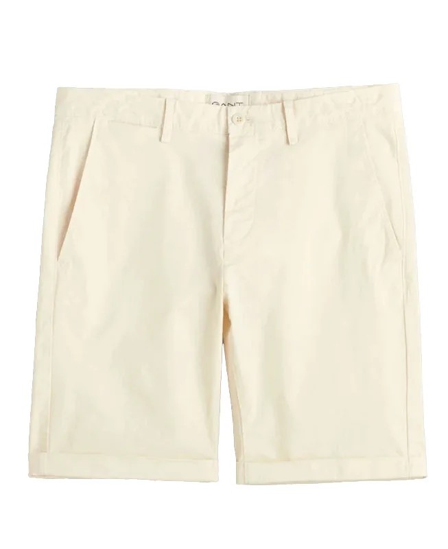 Women's Chic Outerwear Outfit Slim Fit Sunfaded Shorts - Cream