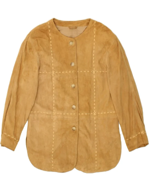Women's Clothing For Work GERRY WEBER Womens 5 Button Suede Blazer Jacket EU 36 Small Brown Leather Women's Clothing For Work GERRY WEBER Womens 5 Button Suede Blazer Jacket EU 36 Small Brown Leather