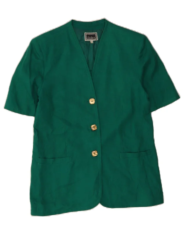 Affordable Online Boutique LUISA SPAGNOLI Womens 3 Button Short Sleeve Blazer Jacket IT 48 XL Green Affordable Online Boutique LUISA SPAGNOLI Womens 3 Button Short Sleeve Blazer Jacket IT 48 XL Green