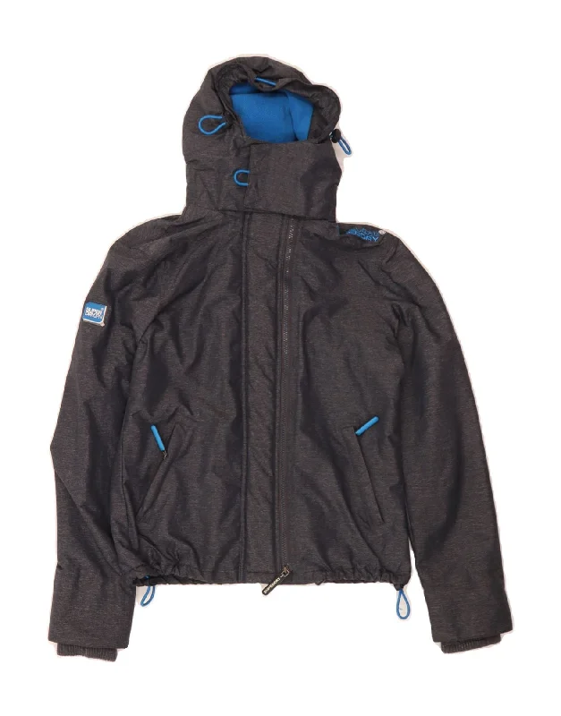 Women's Comfortable Lounge Outfit SUPERDRY Womens Windcheater Hooded Windbreaker Jacket UK 14 Medium Grey Women's Comfortable Lounge Outfit SUPERDRY Womens Windcheater Hooded Windbreaker Jacket UK 14 Medium Grey