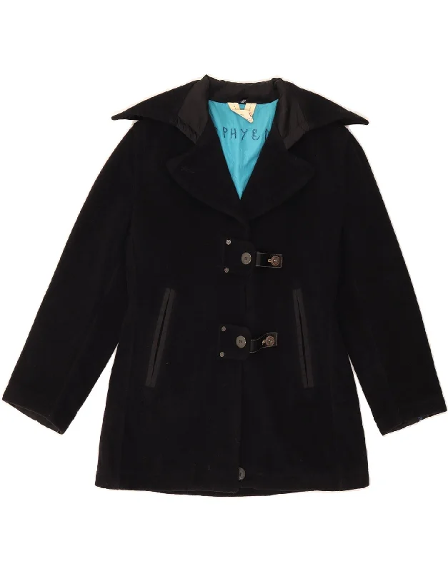 Women's Activewear Apparel MURPHY & NYE Womens Overcoat UK 16 Large Black Wool