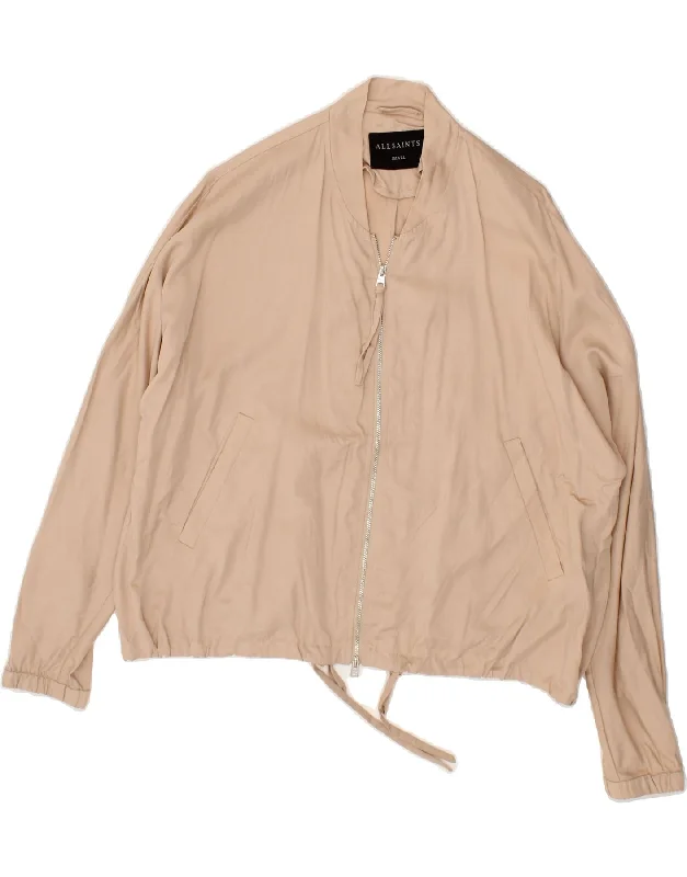 Elegant Clothing For Women ALL SAINTS Womens Oversized Bomber Jacket UK 10 Small Beige Cotton Elegant Clothing For Women ALL SAINTS Womens Oversized Bomber Jacket UK 10 Small Beige Cotton