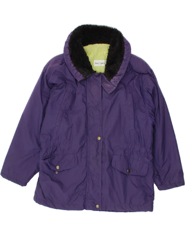Women's Holiday Clothing VINTAGE Womens Windbreaker Jacket UK 18 XL Purple