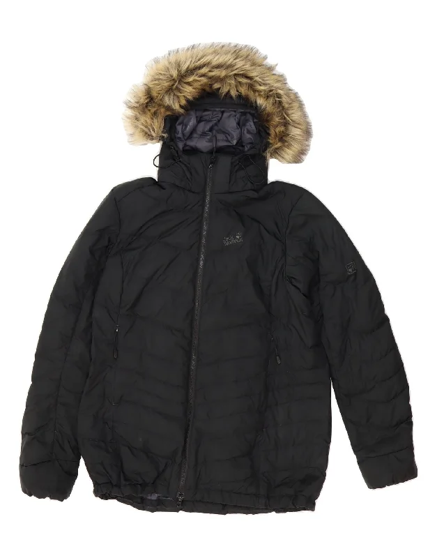 Women's Vacation Outfit Set JACK WOLFSKIN Womens Hooded Padded Jacket UK 14/16 Large Black Polyester Women's Vacation Outfit Set JACK WOLFSKIN Womens Hooded Padded Jacket UK 14/16 Large Black Polyester