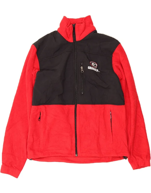 Women's Trendy Casual Outfit COLUMBIA Womens Georgia Fleece Jacket UK 10 Small Red Colourblock