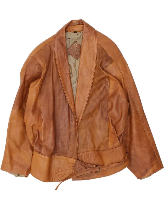 Women's Clothes For Special Occasions VINTAGE Womens Leather Jacket UK 14 Medium Brown Women's Clothes For Special Occasions VINTAGE Womens Leather Jacket UK 14 Medium Brown