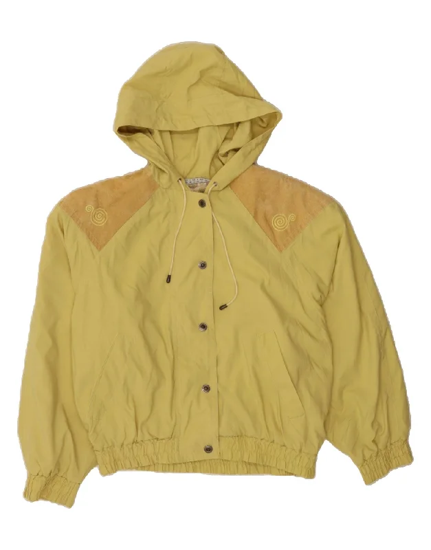 Women's Wedding Apparel VINTAGE Womens Oversized Bomber Jacket UK 12 Medium Yellow Colourblock Women's Wedding Apparel VINTAGE Womens Oversized Bomber Jacket UK 12 Medium Yellow Colourblock