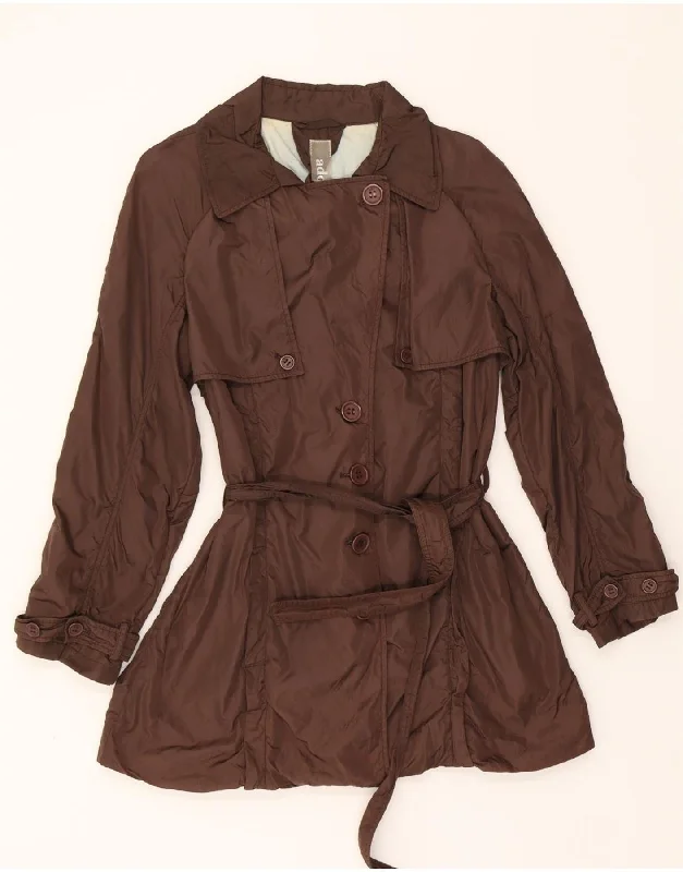 Casual Women's Clothing Online ADD Womens Trench Coat UK 18 XL Brown Polyamide