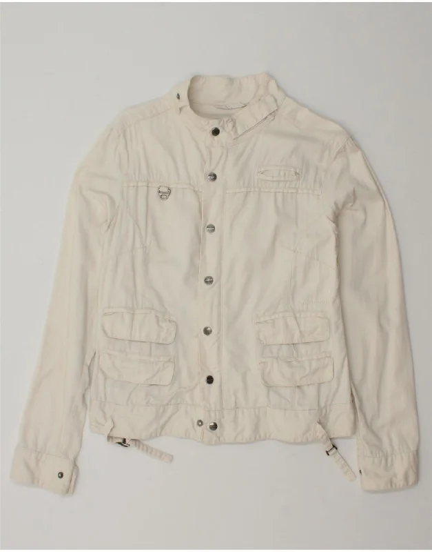 Affordable Women's Clothes WOOLRICH Womens Denim Jacket UK 14 Large Off White Cotton Affordable Women's Clothes WOOLRICH Womens Denim Jacket UK 14 Large Off White Cotton