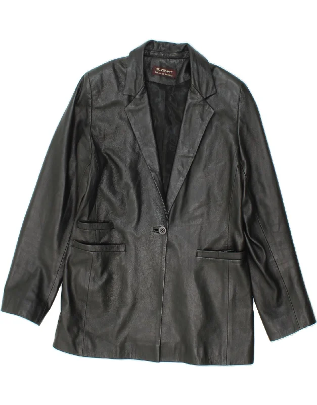 Women's Clothing Sale KILKENNY Womens Leather Jacket UK 14 Medium Black Leather