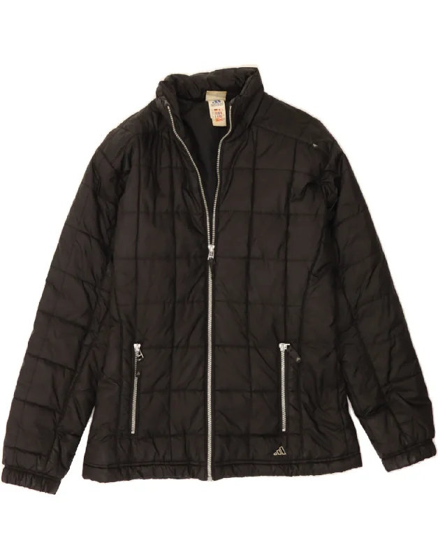 Clothing Online ADIDAS Womens Padded Jacket UK 14 Large  Black Polyamide