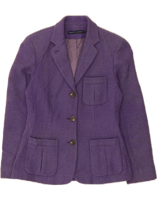Women's Athletic Outfit RALPH LAUREN Womens 3 Button Blazer Jacket US 6 Medium Purple Wool Women's Athletic Outfit RALPH LAUREN Womens 3 Button Blazer Jacket US 6 Medium Purple Wool