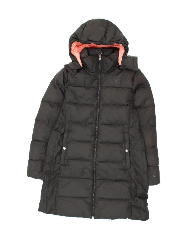 Women's Layered Outfit PUMA Womens Hooded Padded Coat UK 14 Medium Black Polyester
