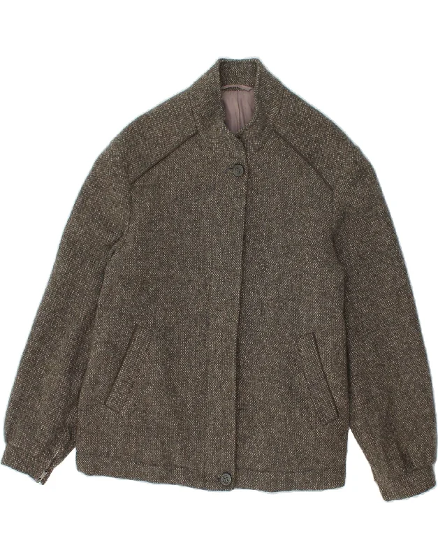 Women's Elegant Formal Outfit VINTAGE Womens Bomber Jacket UK 12 Medium Grey