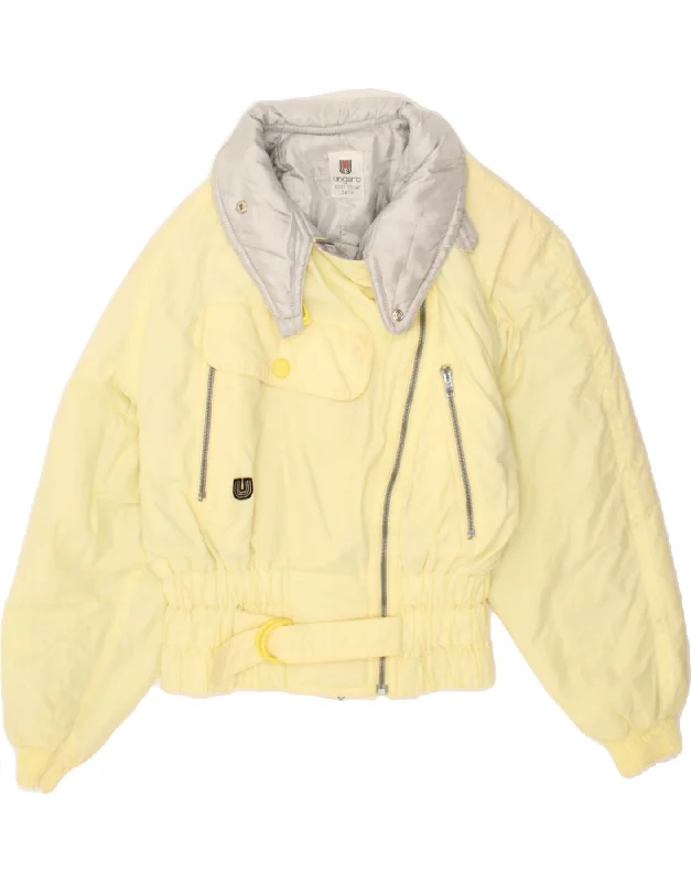 Outfits For Girls UNGARO Womens Bomber Windbreaker Jacket UK 8 Small Yellow Colourblock Outfits For Girls UNGARO Womens Bomber Windbreaker Jacket UK 8 Small Yellow Colourblock