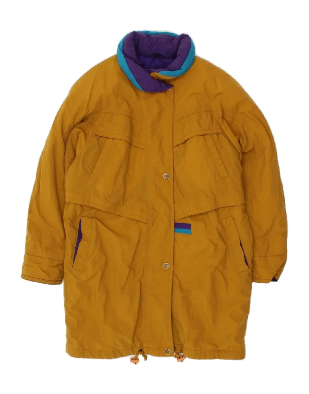 Clothing Sales VINTAGE Womens Oversized Windbreaker Coat UK 10 Small Yellow Nylon