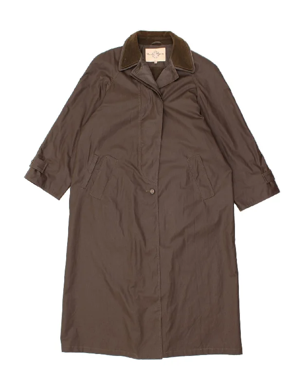 Clothes For Woman MICHAEL MORTELL Womens Overcoat US 14 XL Brown Cotton