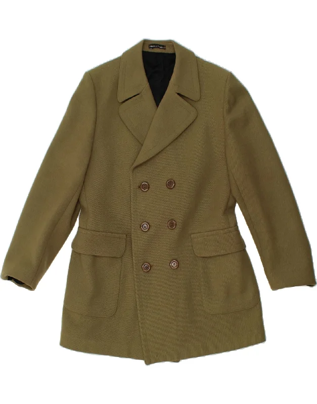 Chic Women's Outfit DHOBI Womens Double Breasted Coat UK 12 Medium Khaki