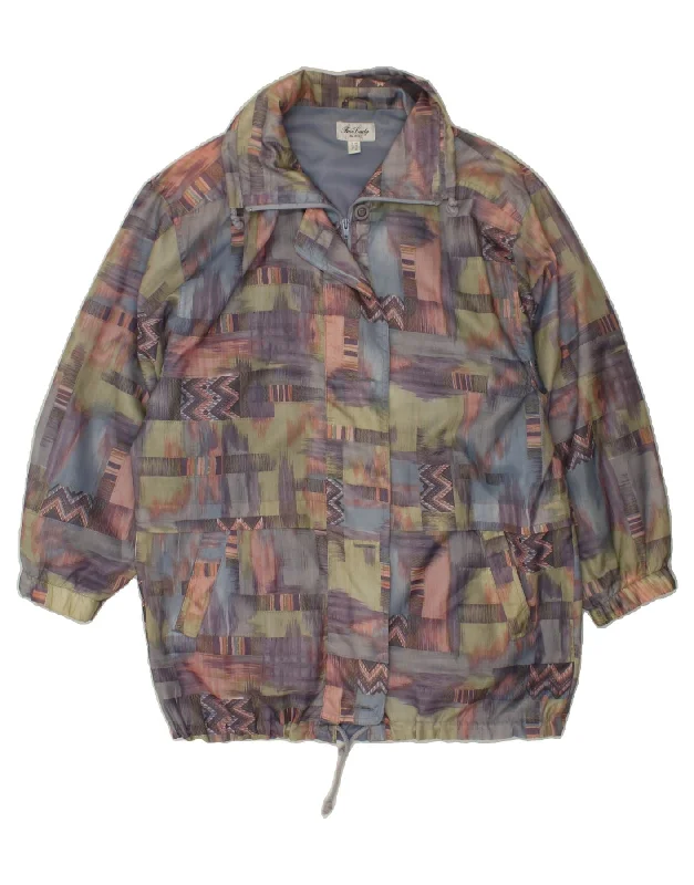 Timeless Classics FAIR LADY Womens Windbreaker Coat UK 14 Large Multicoloured Patchwork