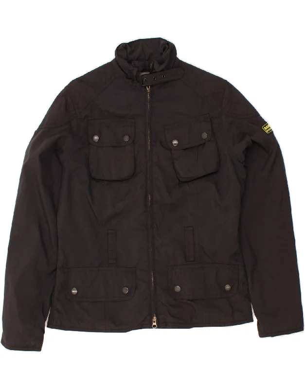 Women's Effortless Casual Outfit BARBOUR Womens Utility Jacket UK 12 Medium Black Polyester
