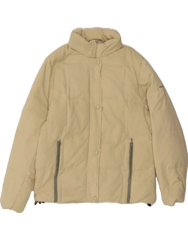 Women's Plus-Size Casual Outfit CHAMPION Womens Hooded Padded Jacket UK 14 Medium Beige Women's Plus-Size Casual Outfit CHAMPION Womens Hooded Padded Jacket UK 14 Medium Beige
