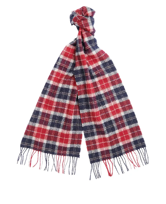 Latest Fashion for Women Tartan Lambswool Scarf - Cranberry Tartan