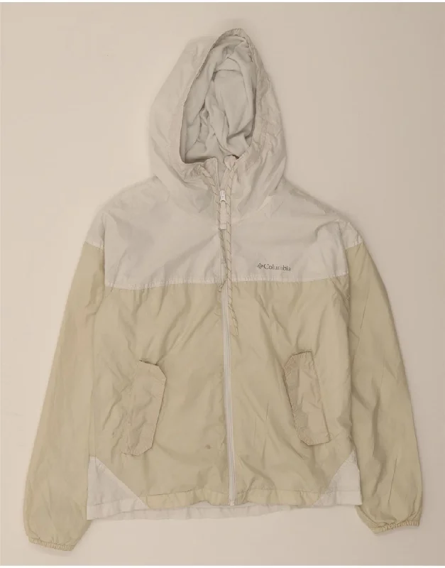 Casual Women's Clothing COLUMBIA Womens Hooded Rain Jacket UK 10 Small Beige Colourblock Polyester Casual Women's Clothing COLUMBIA Womens Hooded Rain Jacket UK 10 Small Beige Colourblock Polyester