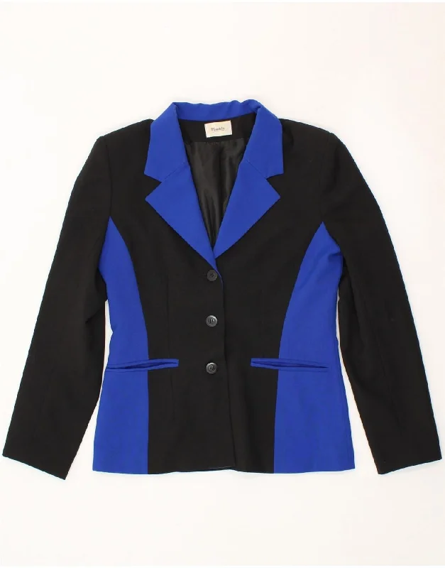 Bold Prints Casual Chic PIMKIE Womens 3 Button Blazer Jacket IT 44 Medium Black Colourblock