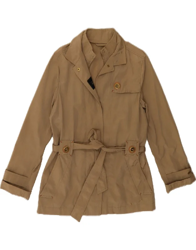 Limited Time Offer FAY Womens Trench Coat UK 14 Medium Beige Cotton