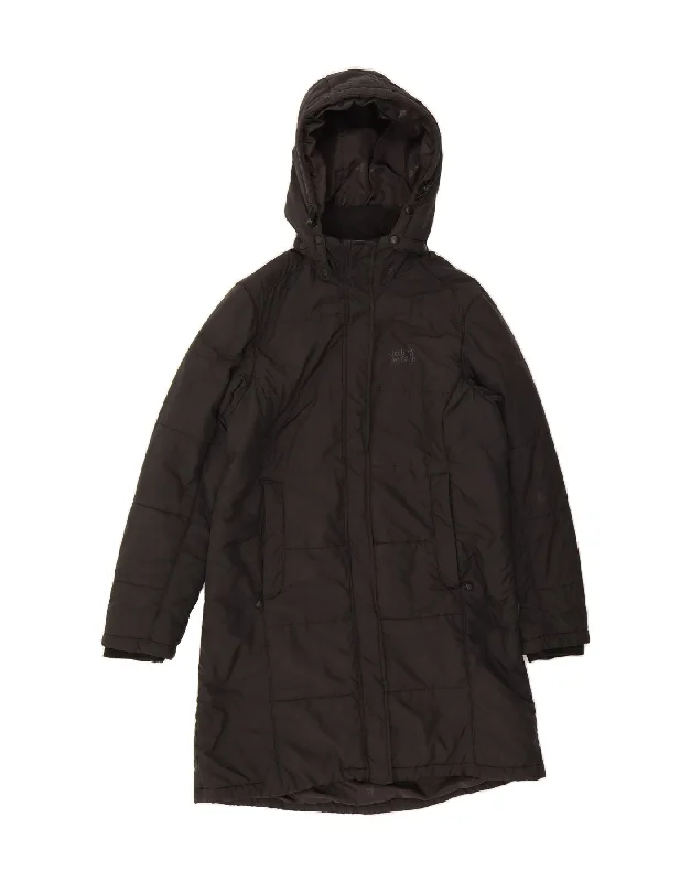 Classic Women's Apparel JACK WOLFSKIN Womens Hooded Padded Coat UK 16 Large Black Polyester Classic Women's Apparel JACK WOLFSKIN Womens Hooded Padded Coat UK 16 Large Black Polyester