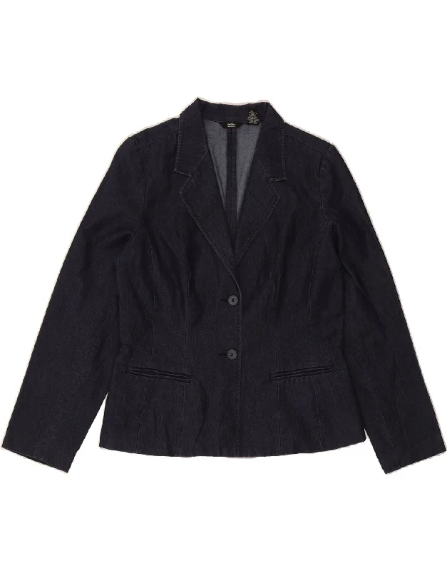 Classic Women's Apparel MOSSIMO Womens 2 Button Denim Jacket UK 14 Medium Navy Blue Cotton Classic Women's Apparel MOSSIMO Womens 2 Button Denim Jacket UK 14 Medium Navy Blue Cotton