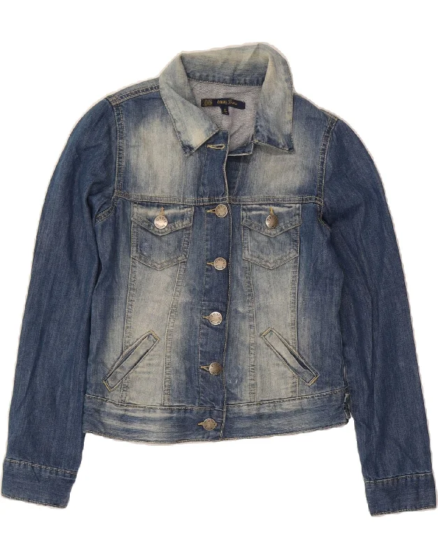 Elegant Fashion OASIS Womens Denim Jacket UK 10 Small  Blue Cotton