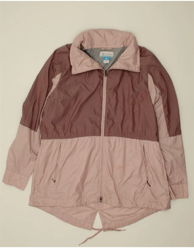 Clothes Woman COLUMBIA Womens Hooded Rain Jacket UK 18 XL Pink Colourblock Polyester Clothes Woman COLUMBIA Womens Hooded Rain Jacket UK 18 XL Pink Colourblock Polyester