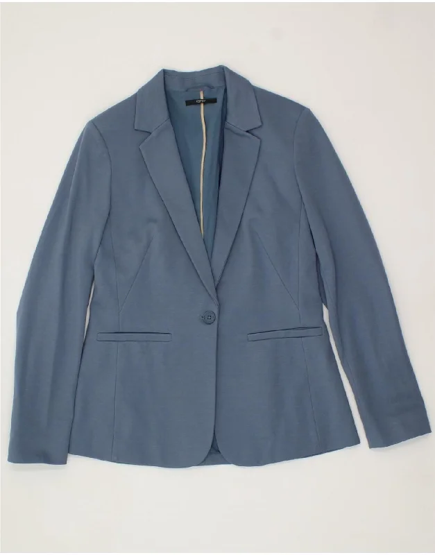 Women's Wedding Apparel ESPRIT Womens 1 Button Blazer Jacket UK 12 Medium Blue